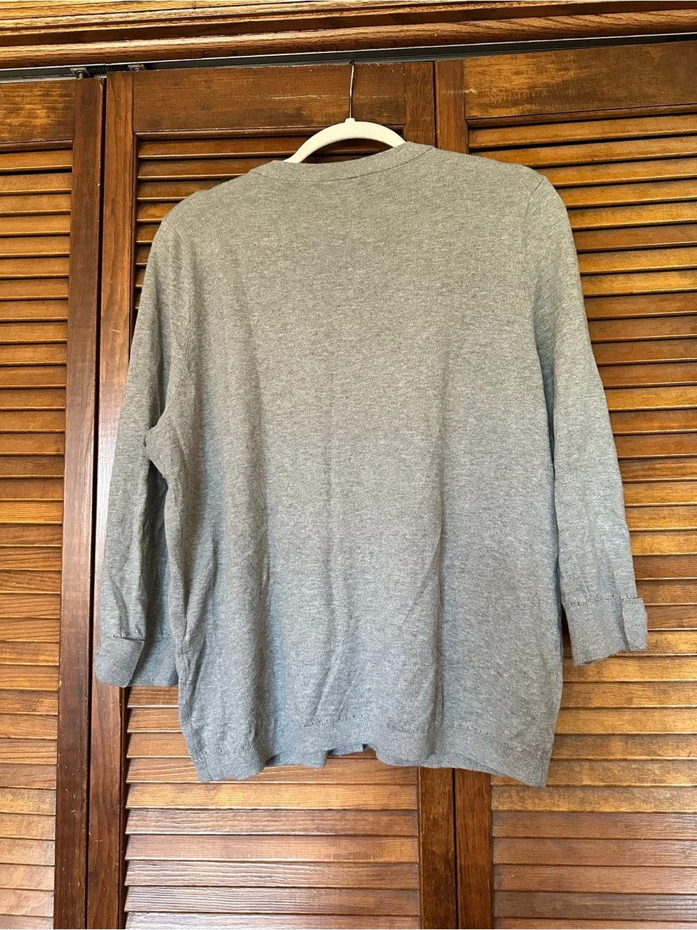kate spade Somerset Bow Cuff Gray Button Classic Cardigan size XL